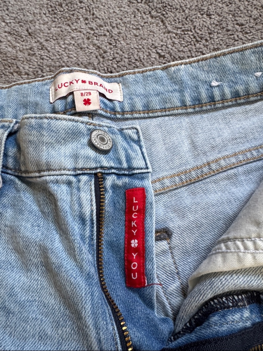 Lucky Brand Light Blue Distressed Denim Cutoff Shorts - Picture 4 of 5